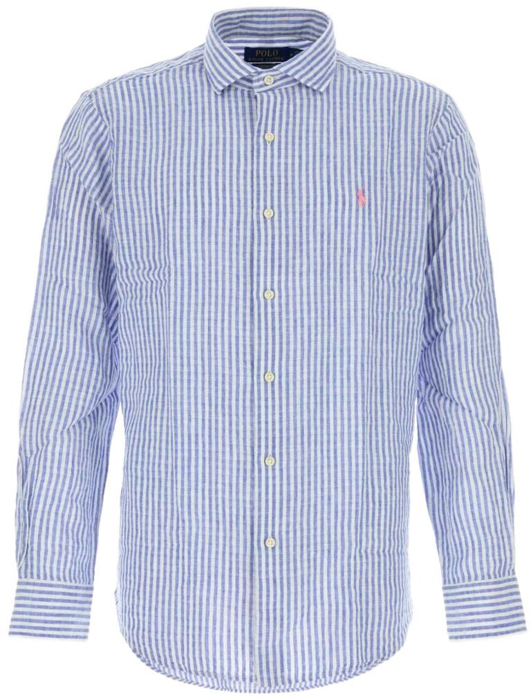 Ralph Lauren Shirts Pink Lichtblauw