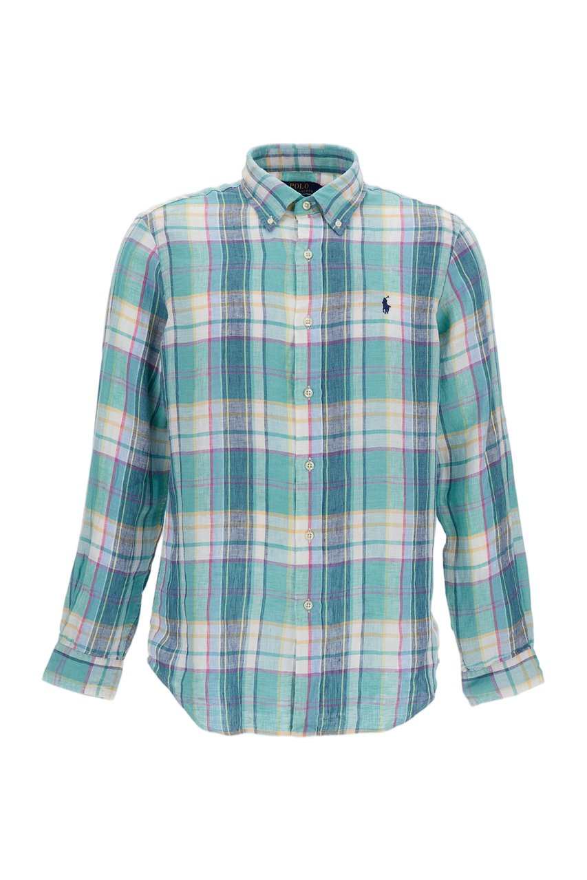 Ralph Lauren Linen Check Shirt Groen