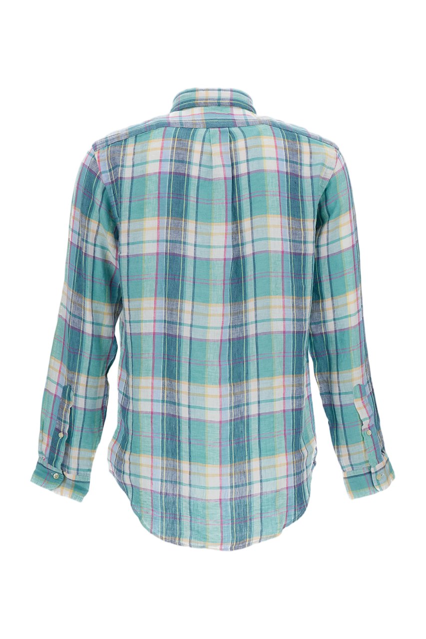 Ralph Lauren Linen Check Shirt Groen