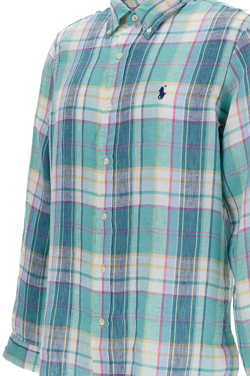 Ralph Lauren Linen Check Shirt Groen