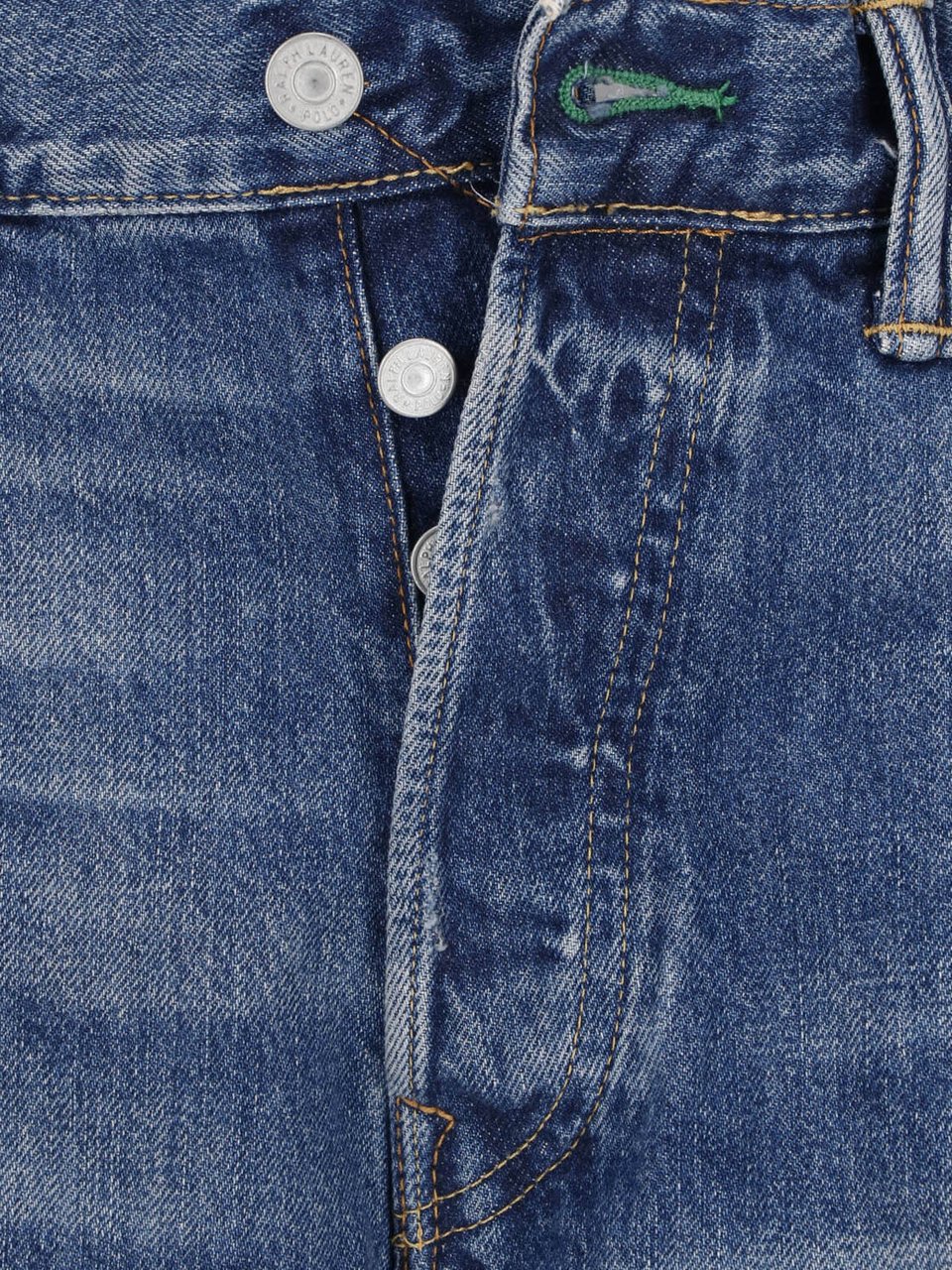 Ralph Lauren Blue Straight Leg Denim Jeans Blauw