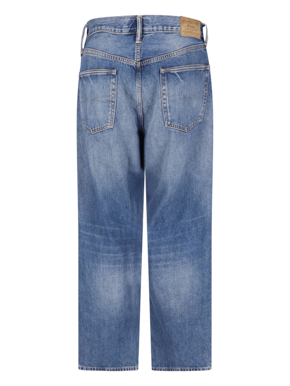 Ralph Lauren Blue Straight Leg Denim Jeans Blauw