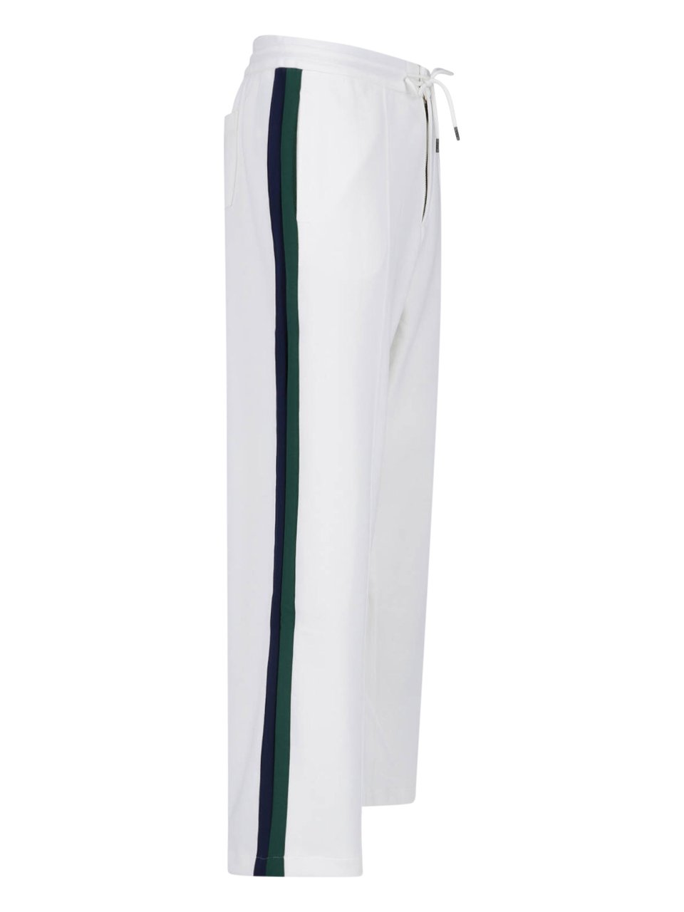 Ralph Lauren White Recycled Wide-Leg Track Trousers Wit