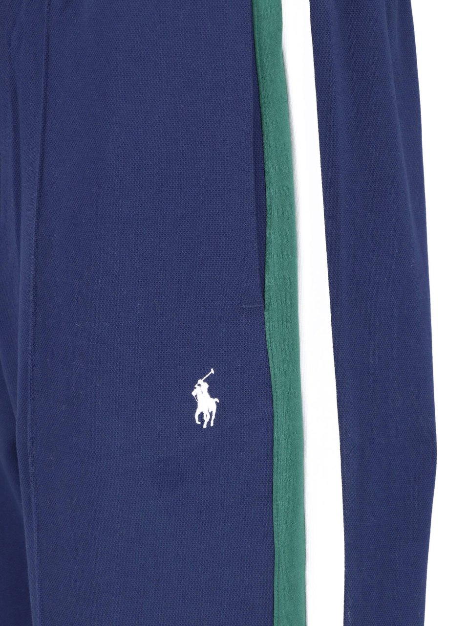 Ralph Lauren Blue Elastic Waist Wide-Leg Trousers Blauw