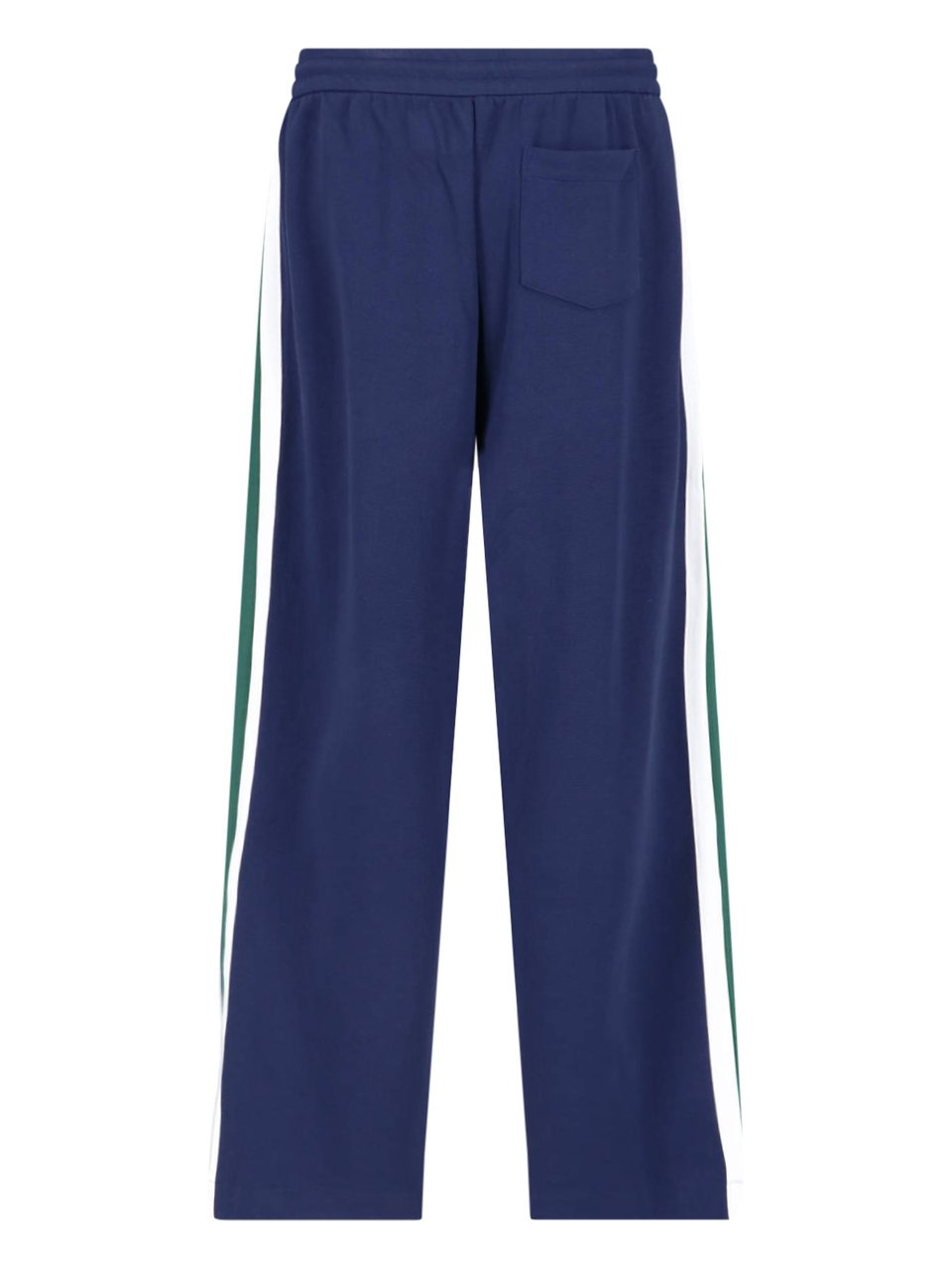 Ralph Lauren Blue Elastic Waist Wide-Leg Trousers Blauw