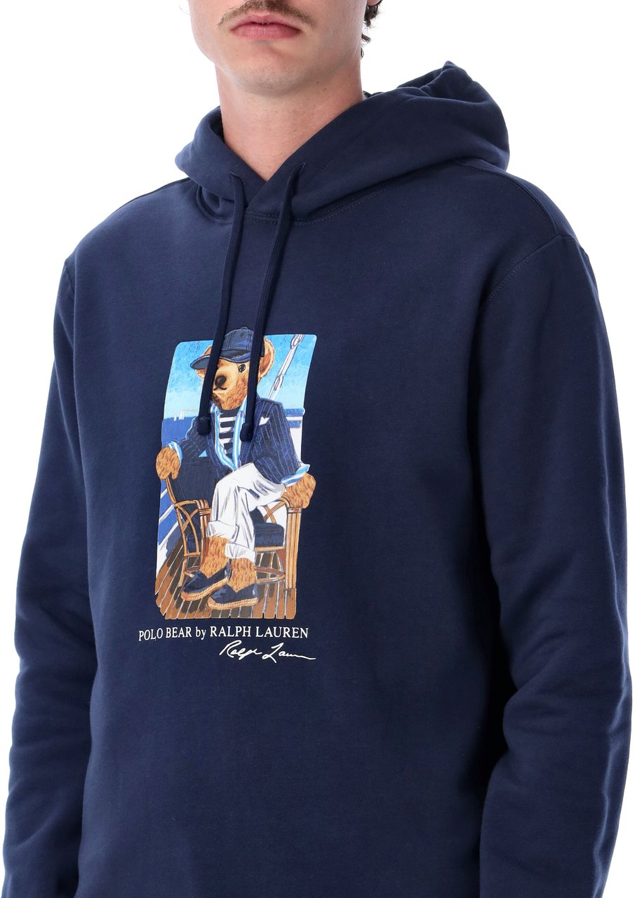 Ralph Lauren Hoodie Bear Blu Navy