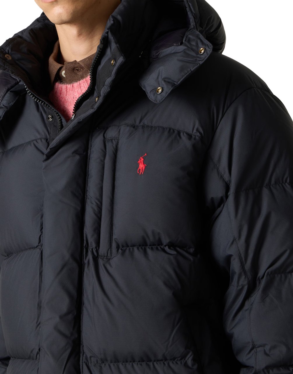 Ralph Lauren Gorham Logo Long Jacket Down Coat Zwart