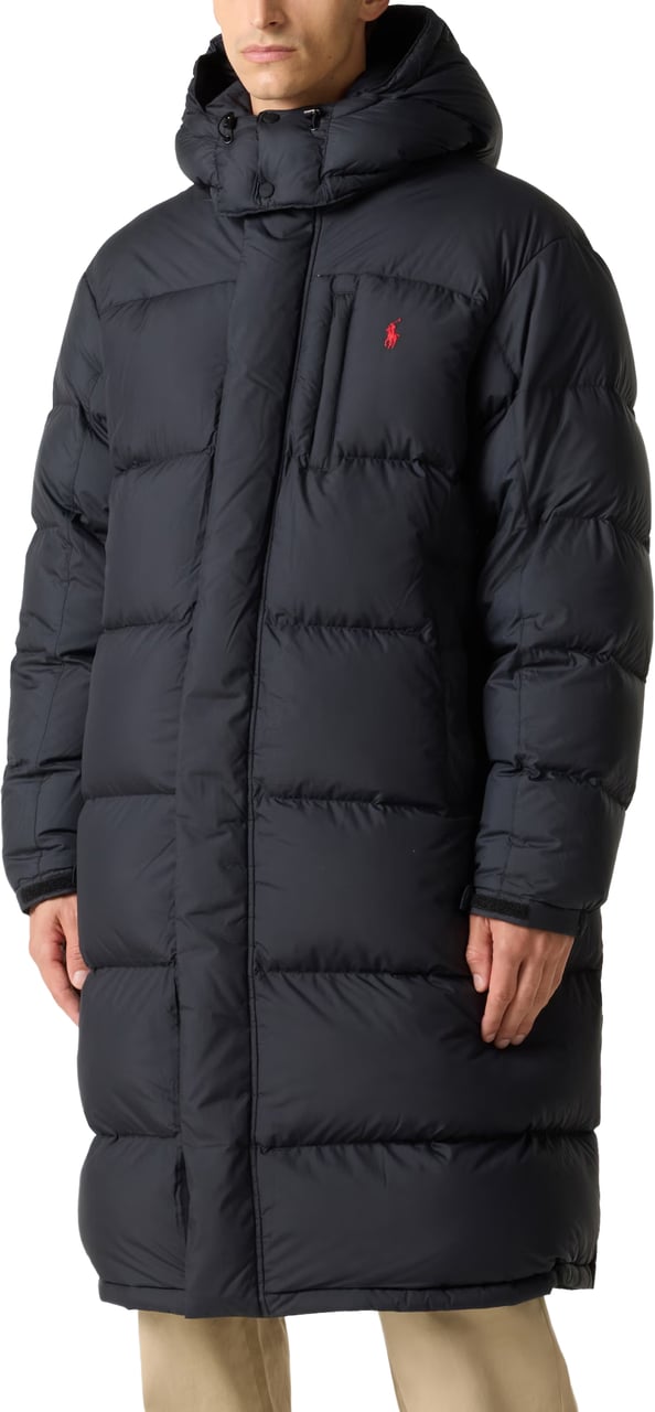 Ralph Lauren Gorham Logo Long Jacket Down Coat Zwart