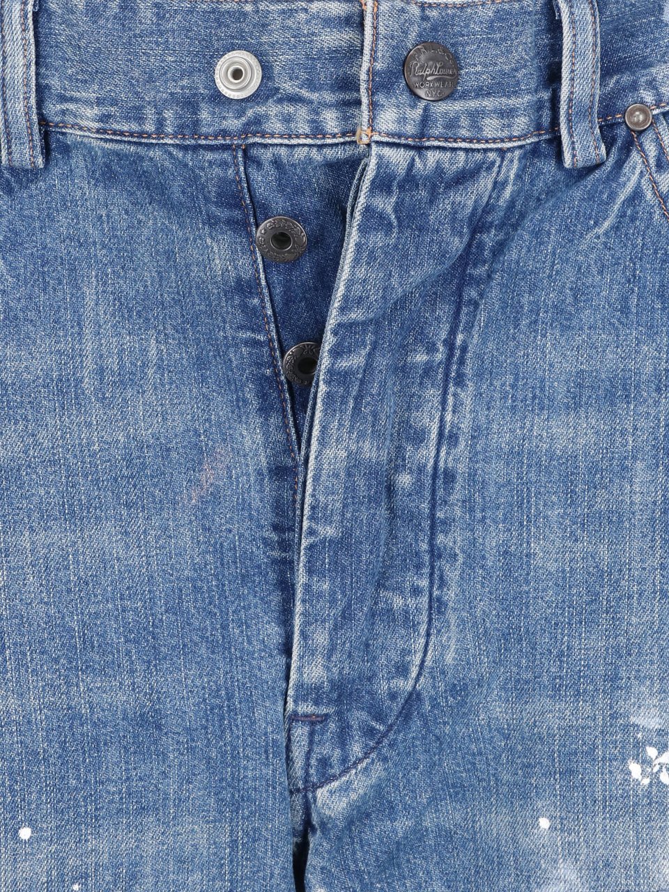 Ralph Lauren Blue Straight-Leg Traditional Denim Jeans Blauw