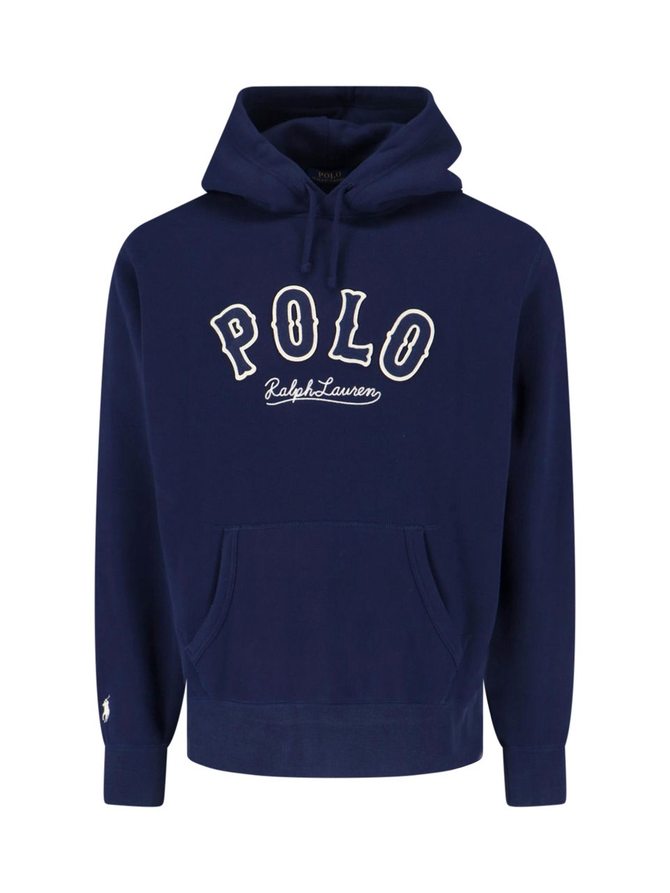 Ralph Lauren Timeless Knit Hooded Sweatshirt With Ribbed Cuffs Neutraal