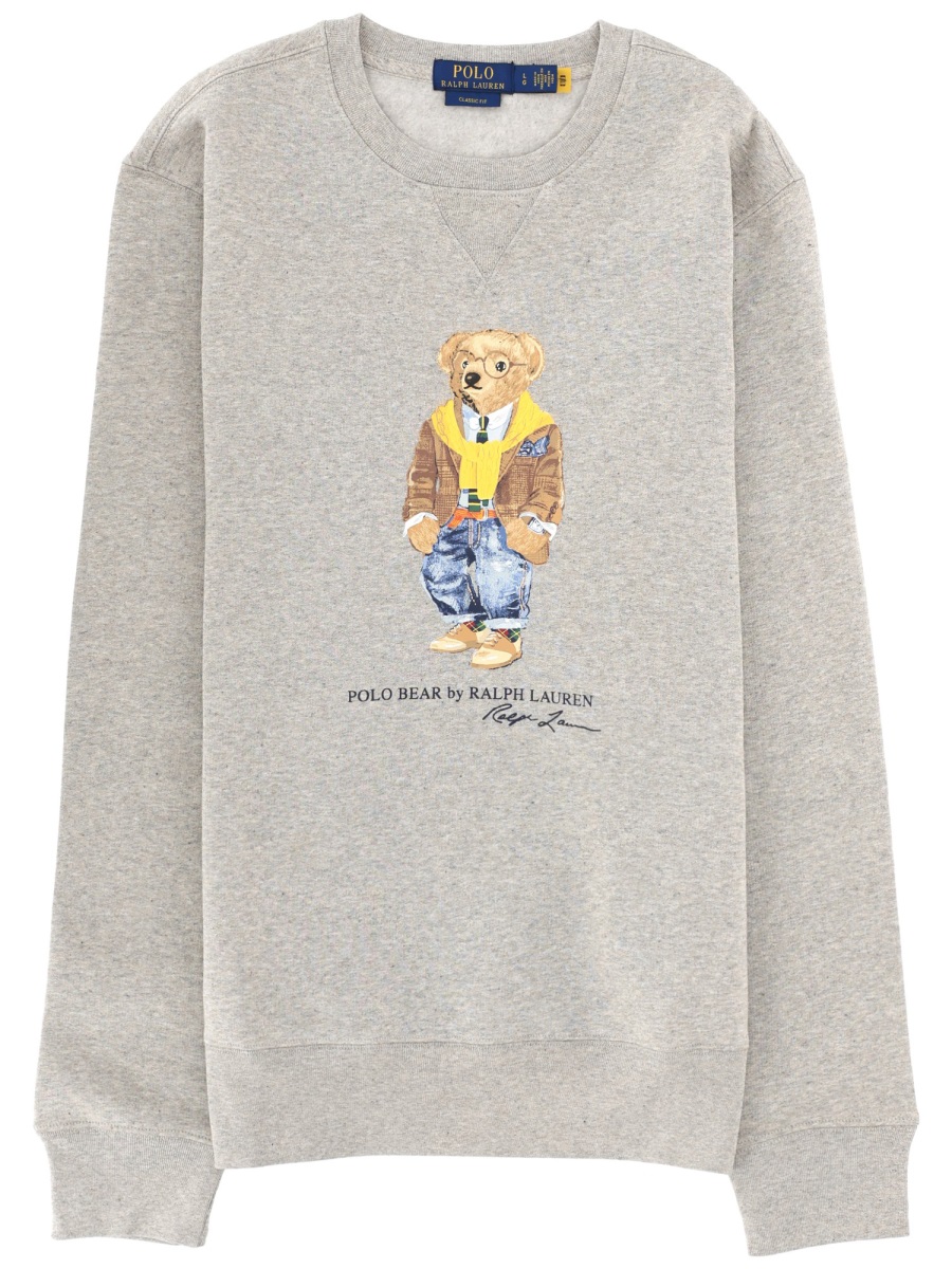 Ralph Lauren Heritage Cotton-Blend Bear Sweatshirt Grijs