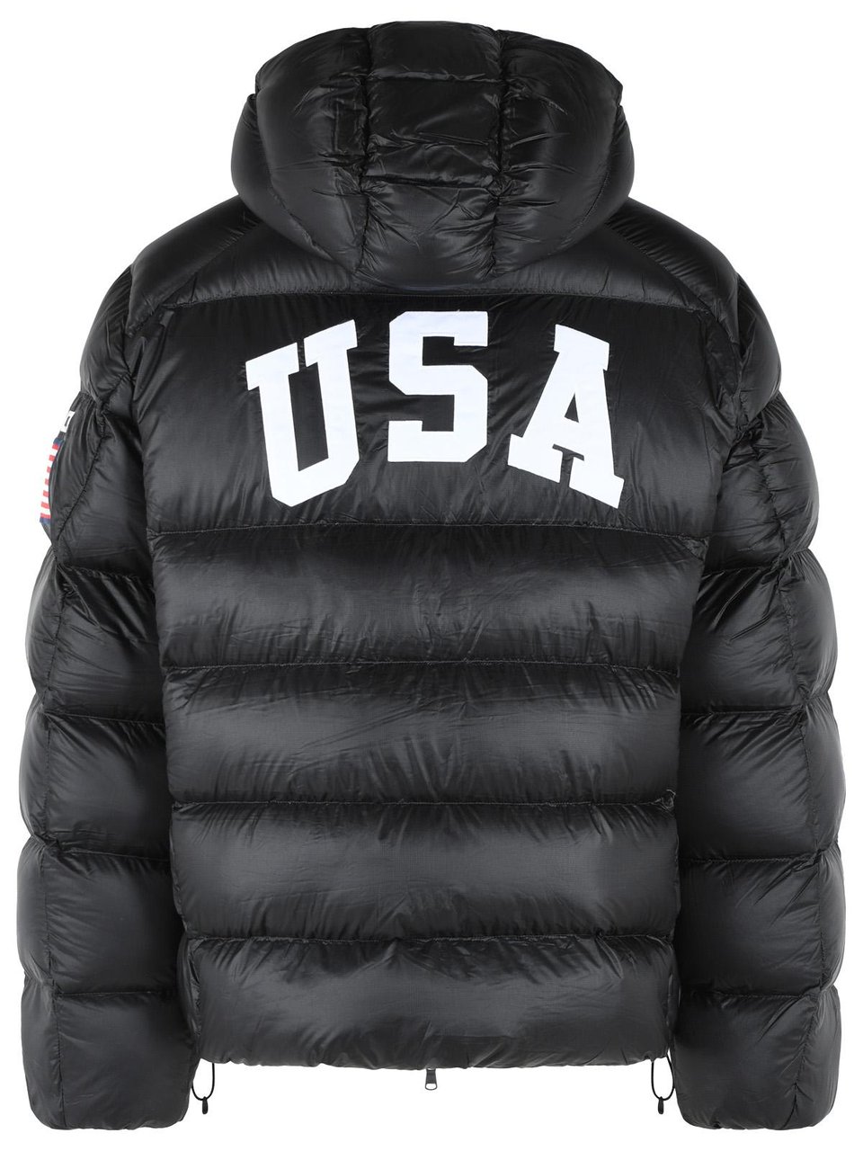 Ralph Lauren Black Nylon Padded Jacket Grijs