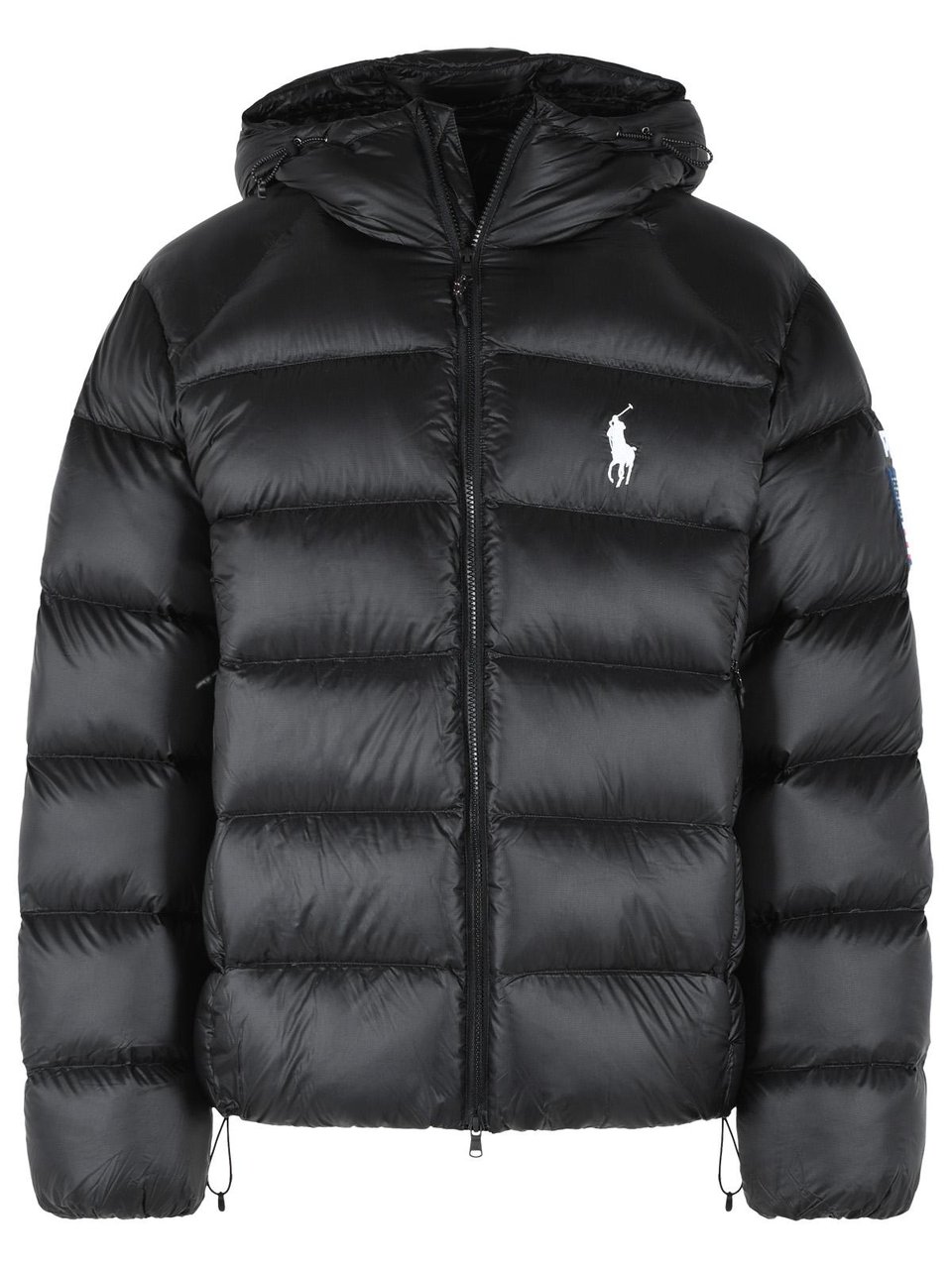 Ralph Lauren Black Nylon Padded Jacket Grijs
