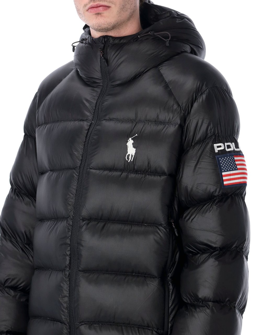 Ralph Lauren Woven-Bomber-Jacket Nero Zwart