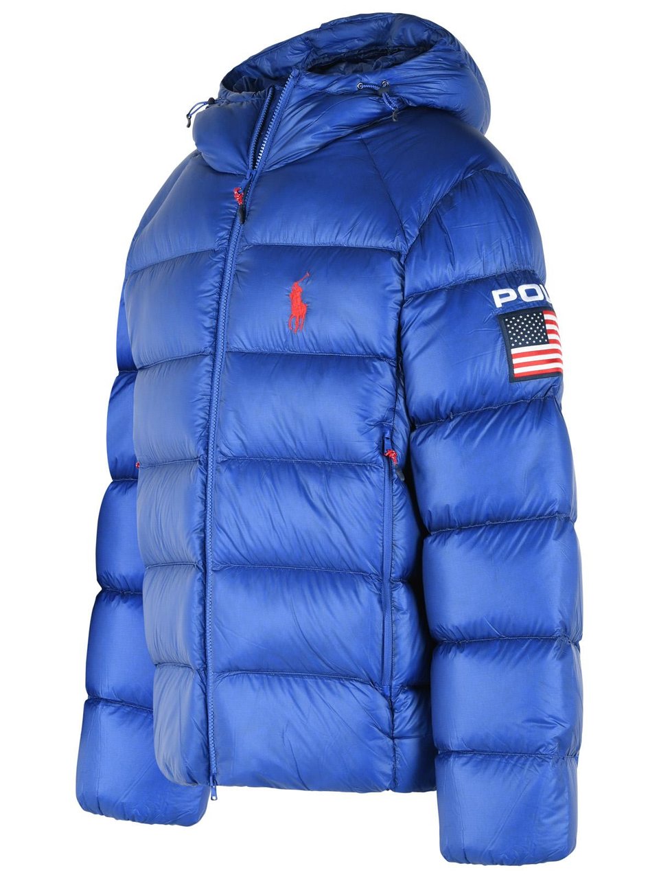 Ralph Lauren Blue Nylon Padded Jacket Blauw