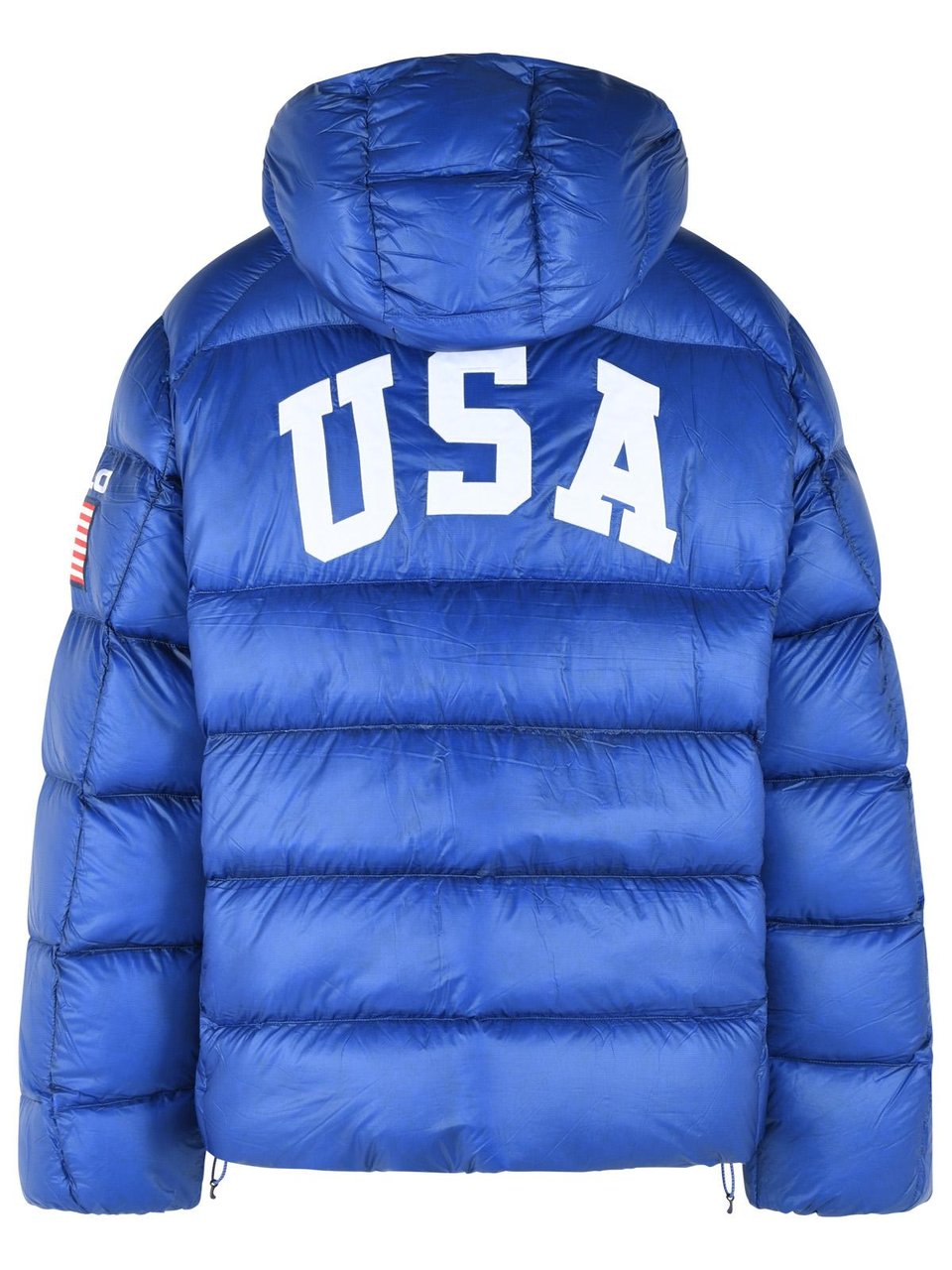Ralph Lauren Blue Nylon Padded Jacket Blauw