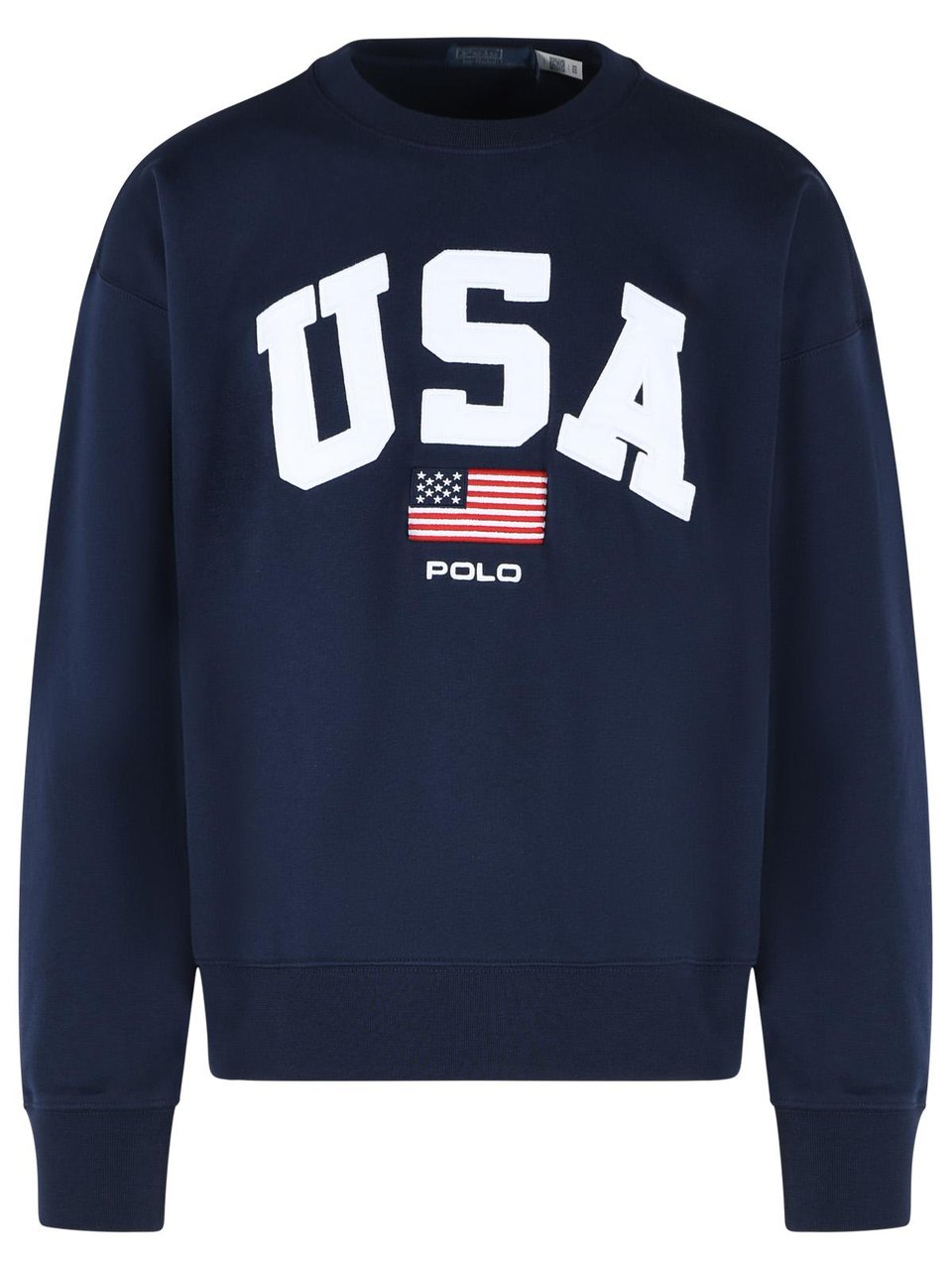 Ralph Lauren Navy Cotton Blend Sweater Zwart