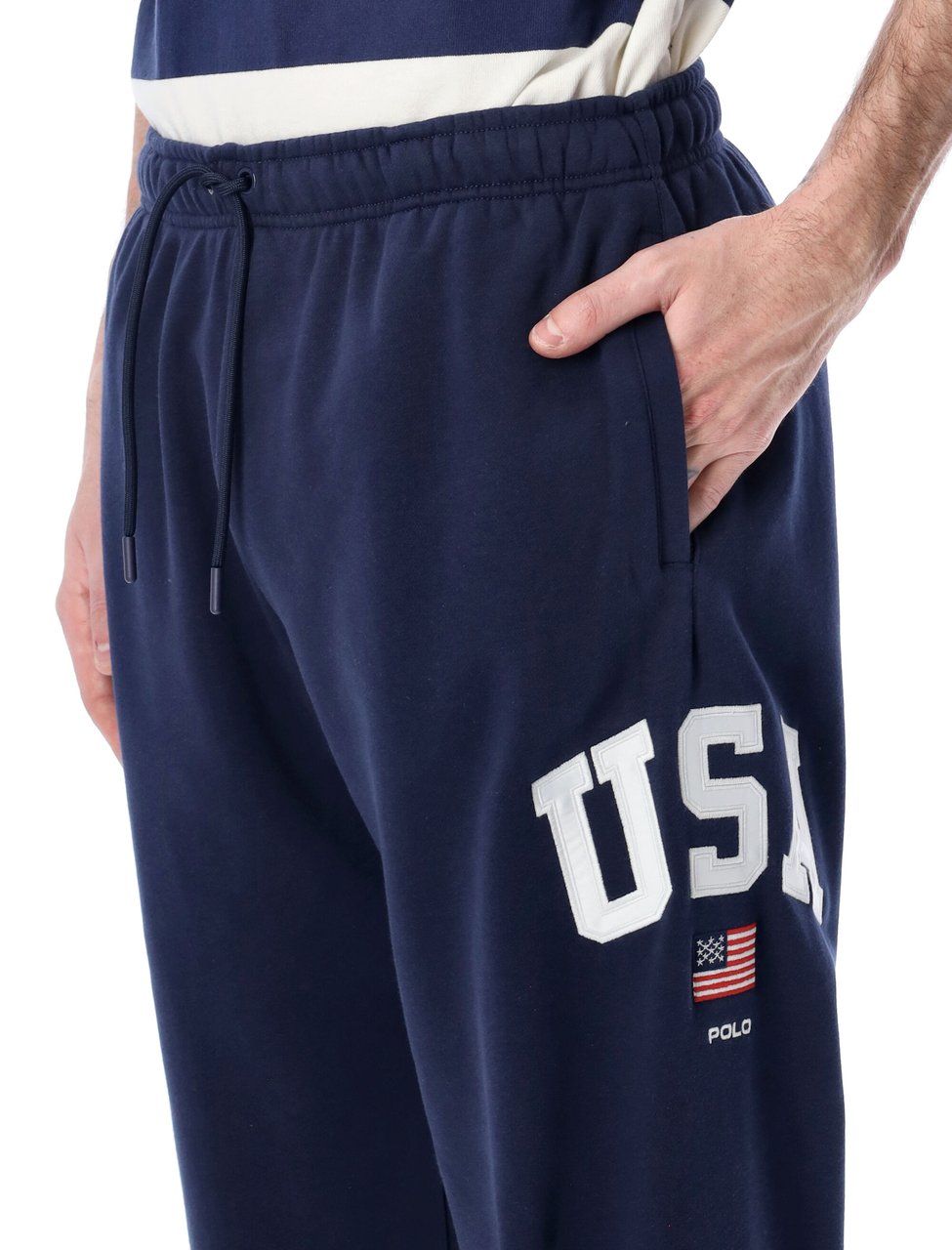 Ralph Lauren Knit-Banded Sweatpant-Pants Blue Blauw