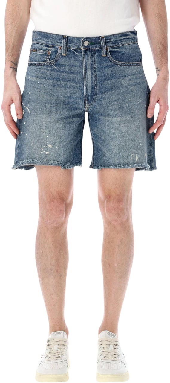 Ralph Lauren Denim Paint Short Med Blue Blauw