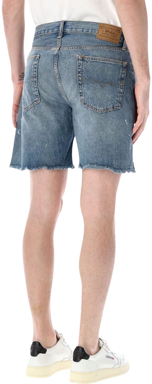 Ralph Lauren Denim Paint Short Med Blue Blauw