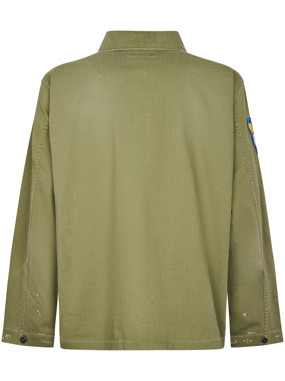 Ralph Lauren Boxy Fit Woven Sport Shirt with Military-Inspired Detailing Neutraal
