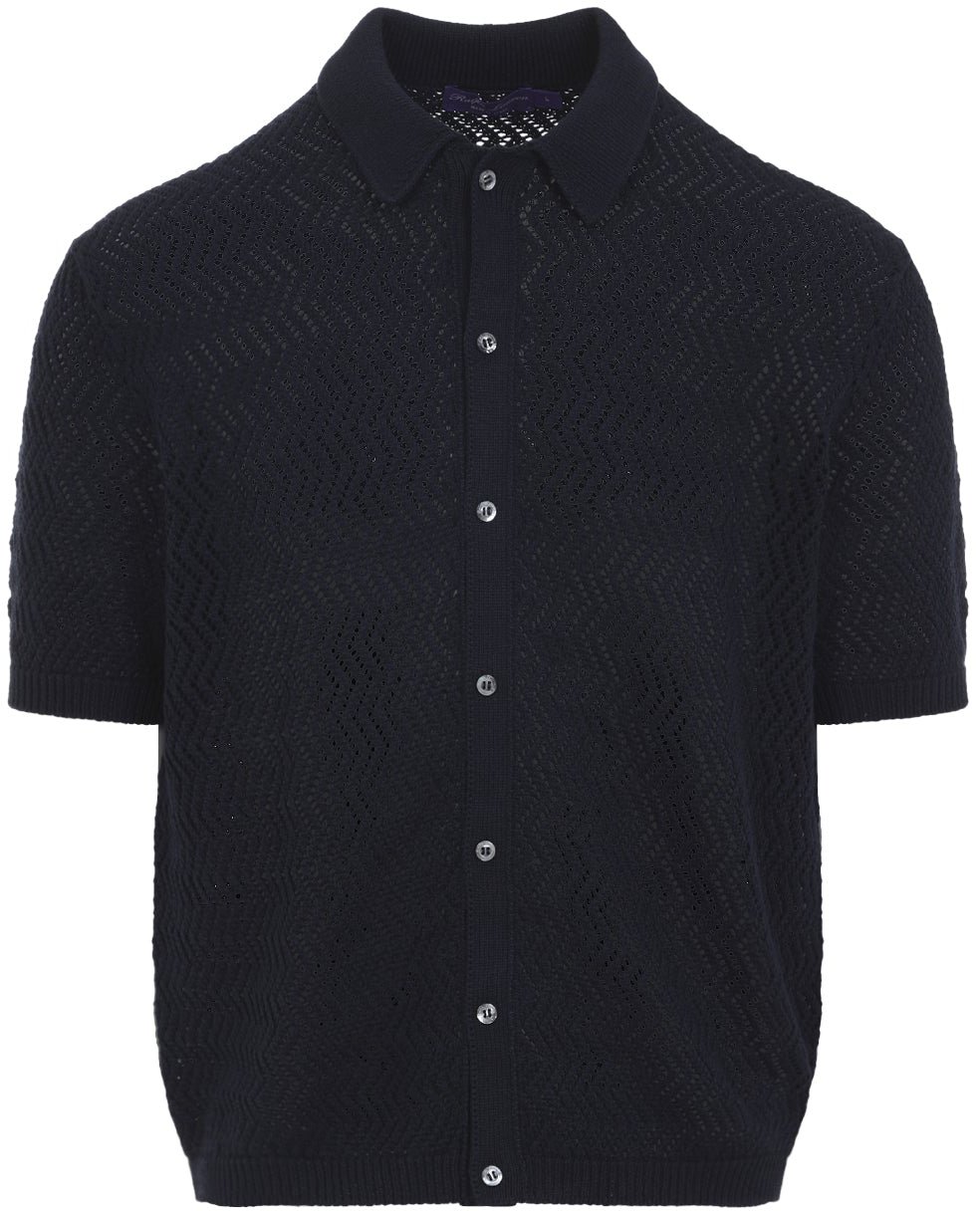 Ralph Lauren Purple Label Short Sleeves Polo Cardigan Divers
