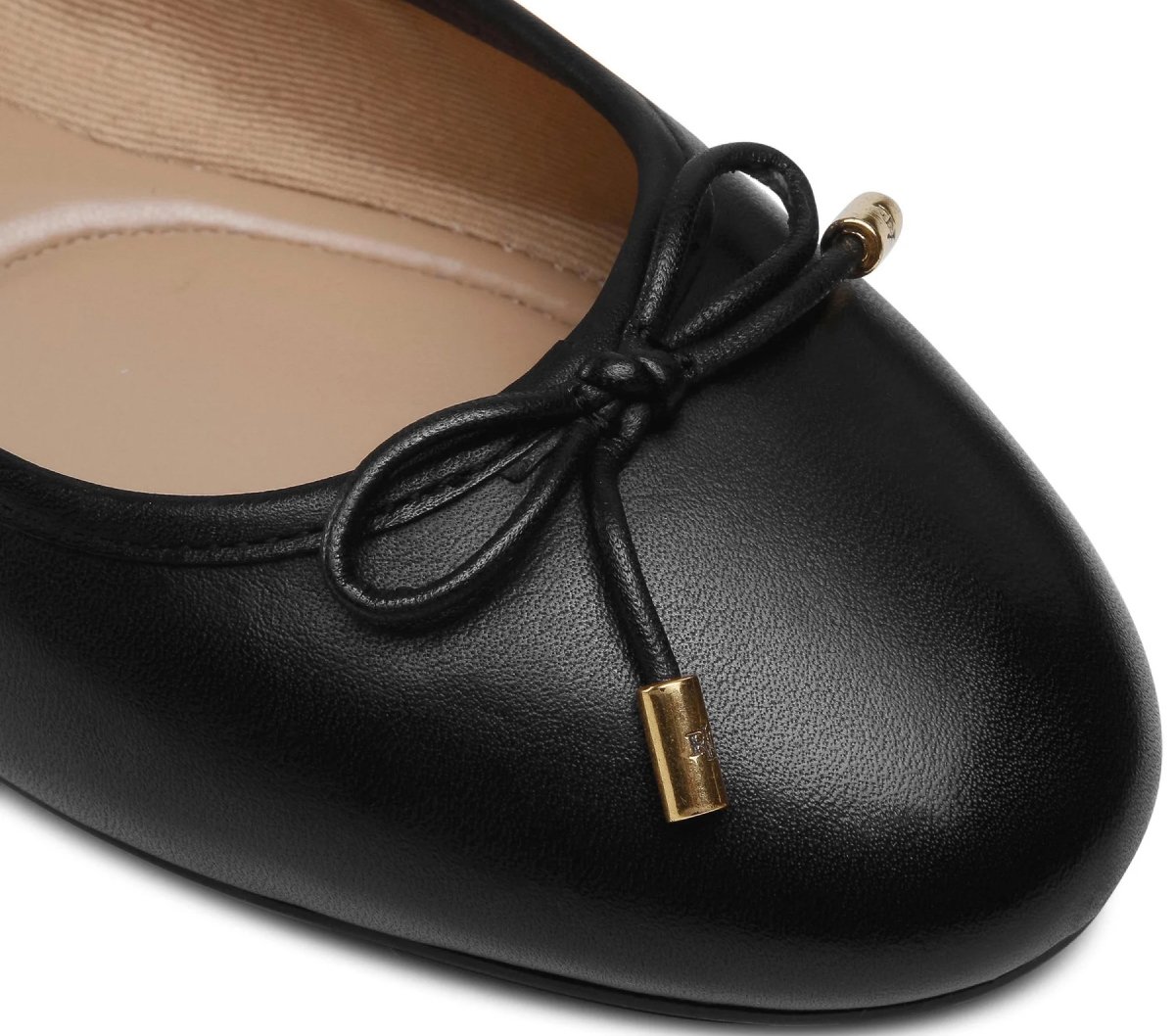 Ralph Lauren Jayna Leather Flats Ballerinas Zwart
