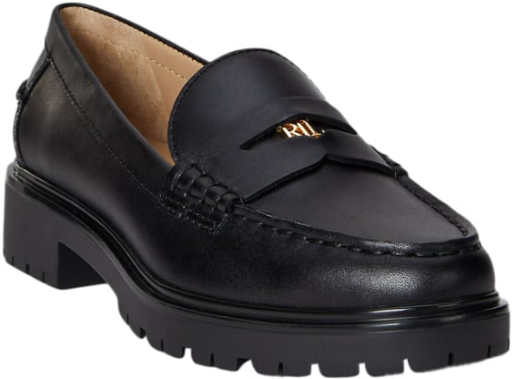 Ralph Lauren Flat Shoes Black Zwart