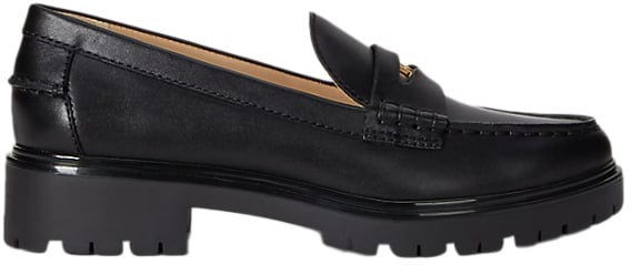 Ralph Lauren Flat Shoes Black Zwart