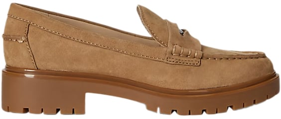Ralph Lauren Flat Shoes Camel Beige