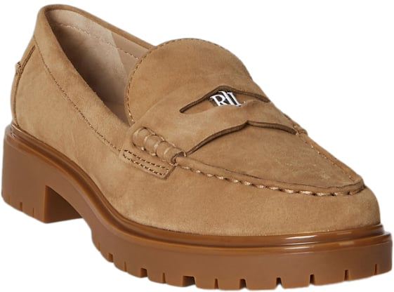 Ralph Lauren Flat Shoes Camel Beige