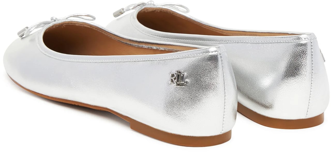 Ralph Lauren Flat Shoes Polished Silver Zilver
