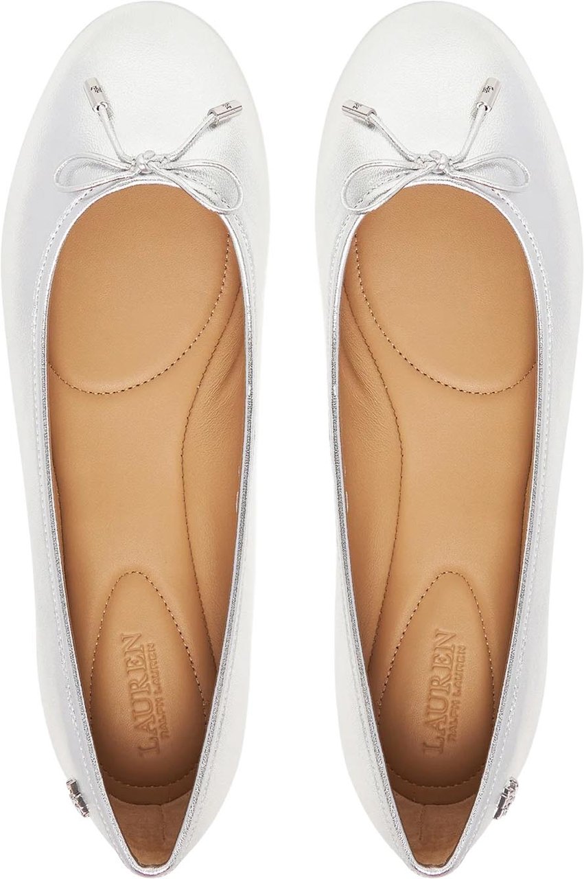 Ralph Lauren Flat Shoes Polished Silver Zilver