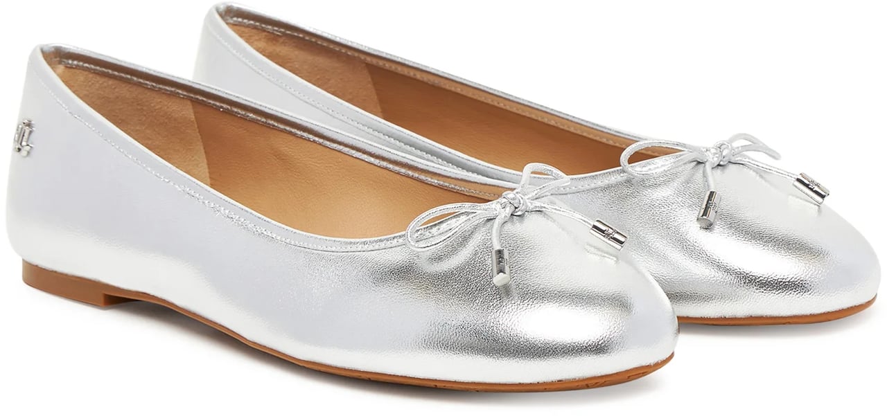 Ralph Lauren Flat Shoes Polished Silver Zilver