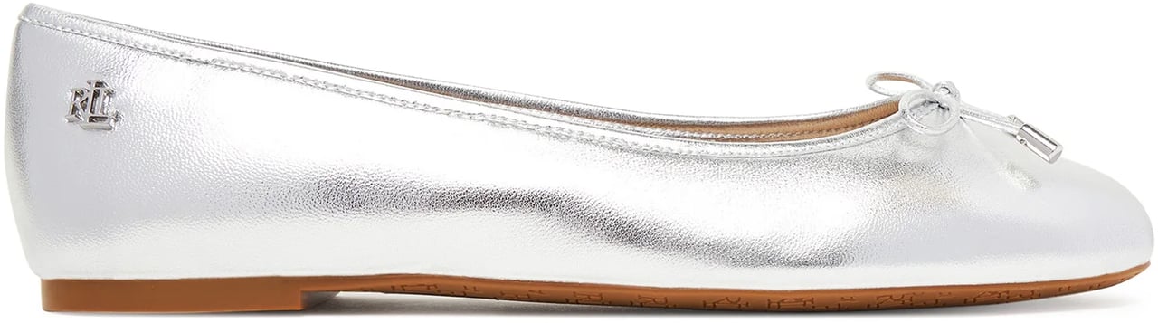 Ralph Lauren Flat Shoes Polished Silver Zilver