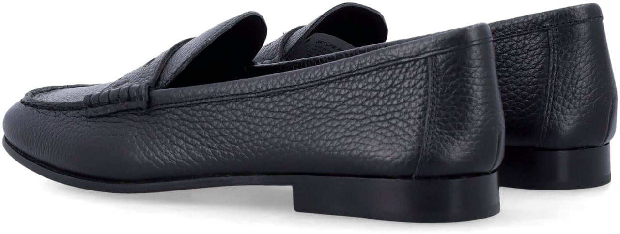 Ralph Lauren Loafer Pebble Leather Nero Zwart