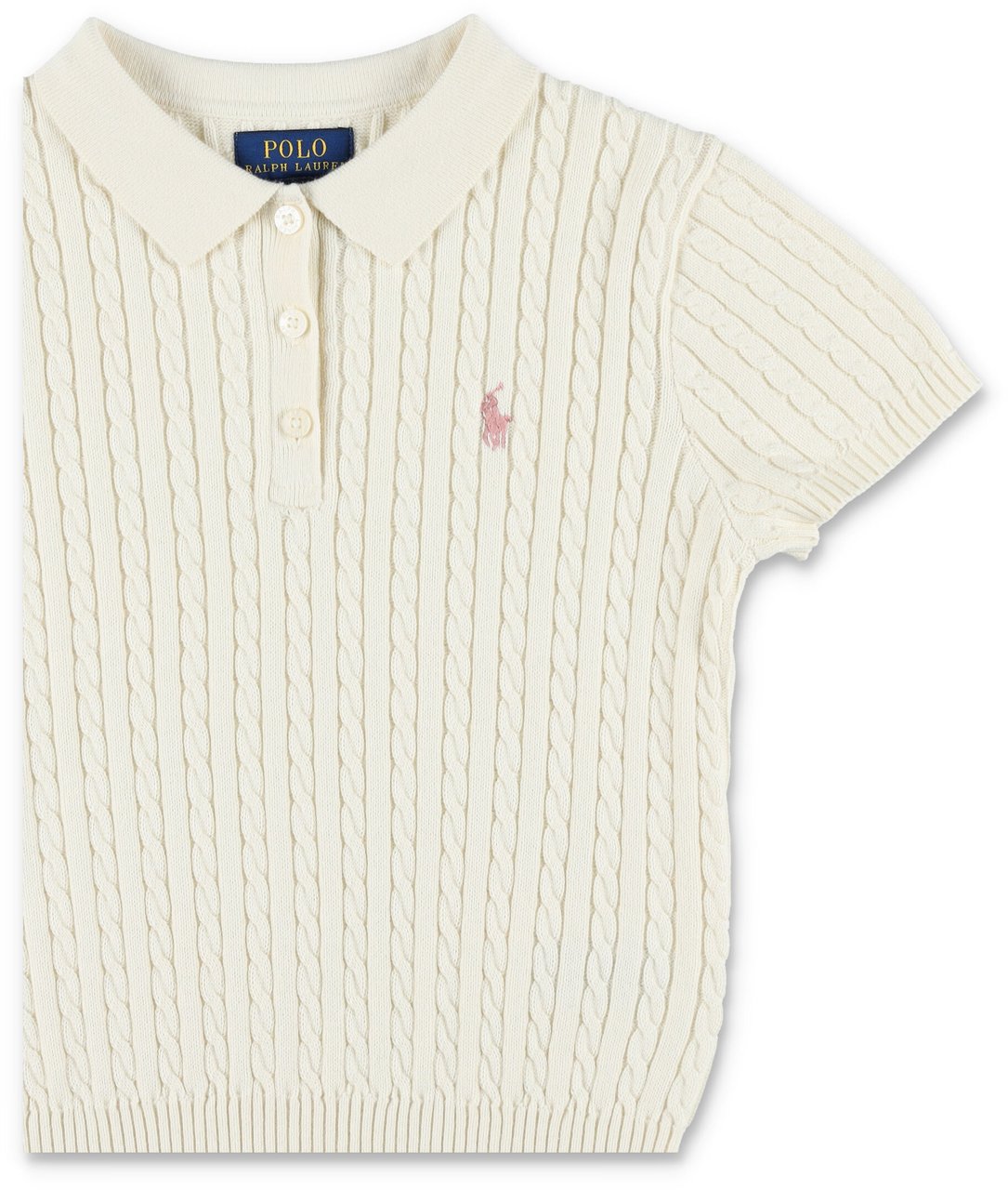 Ralph Lauren Polo Knit S/S Trecce Bianco Wit