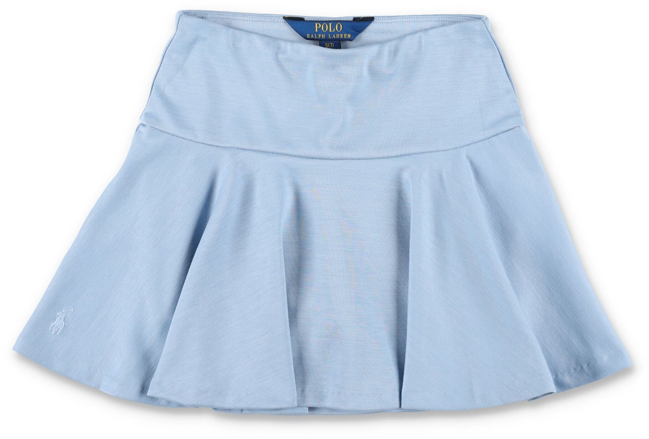 Ralph Lauren Set Mini Skirt+Tee Blu Lichtblauw