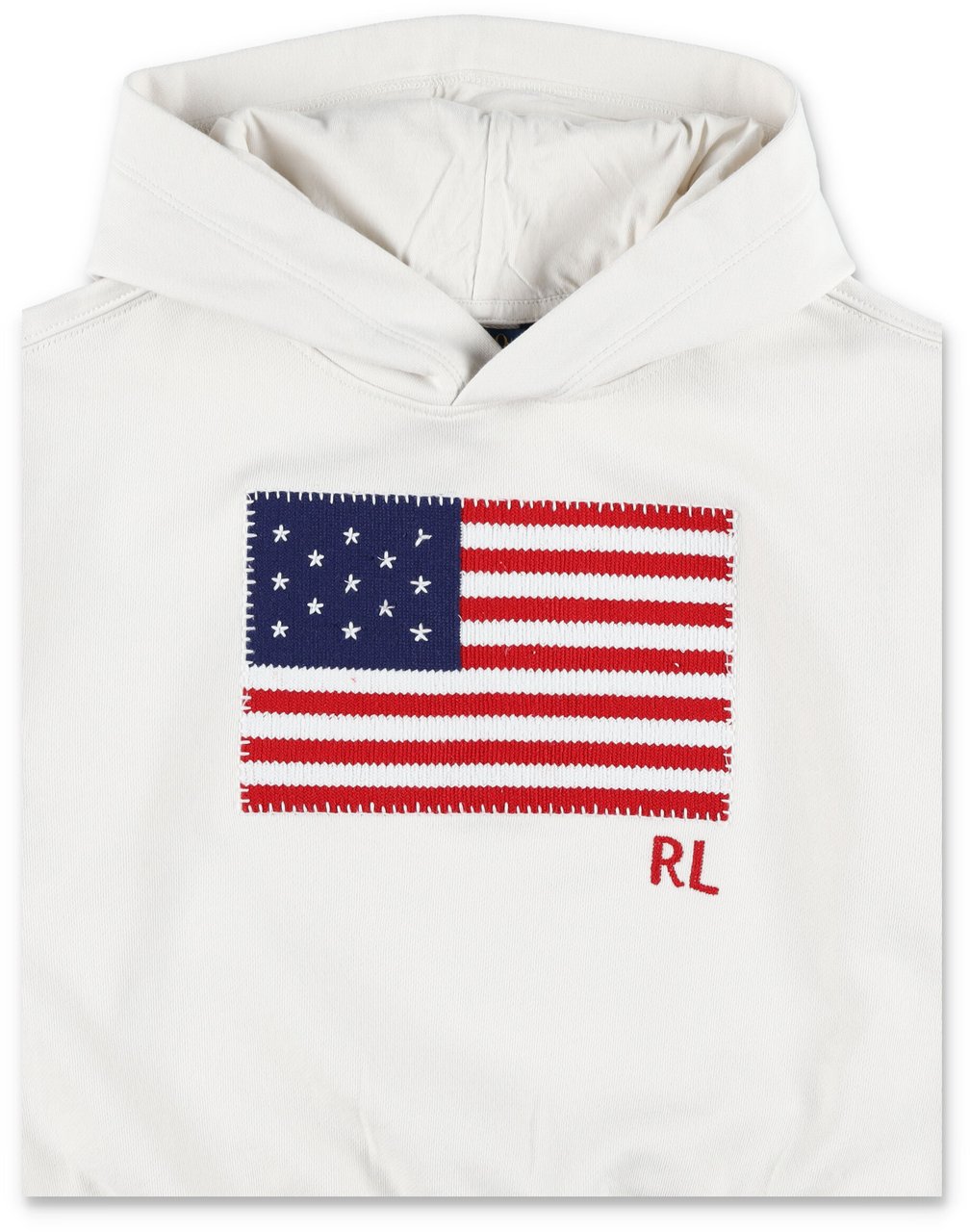 Ralph Lauren Hoodie Flag Bianco Wit