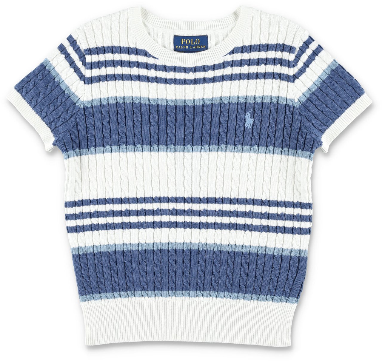 Ralph Lauren Set Knit+Skirt Stripes Bianco Wit