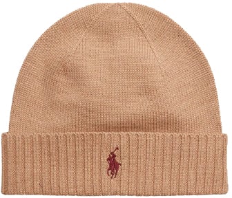 Ralph Lauren Berretto Di Lana Camel Melange Divers