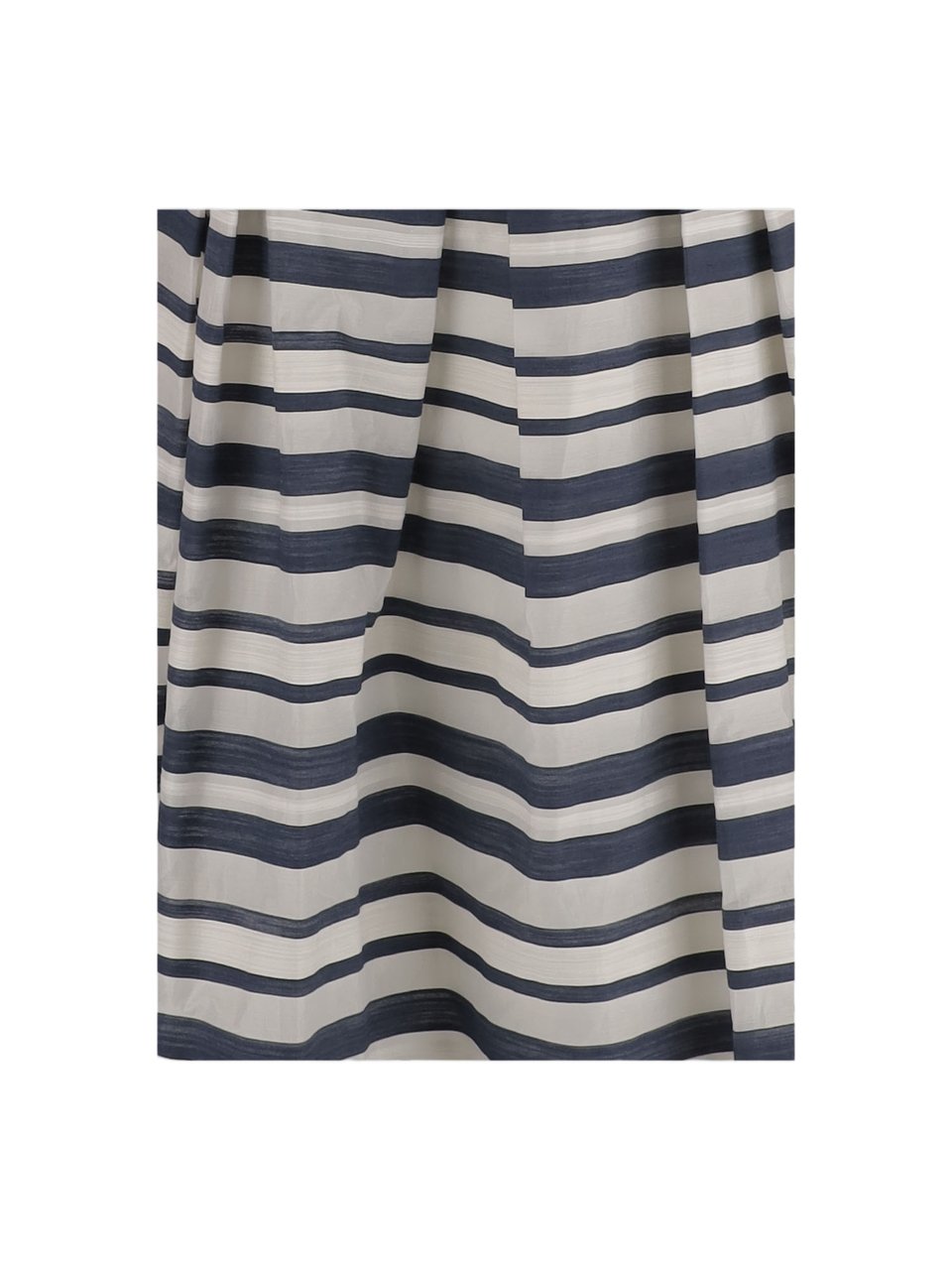 Ralph Lauren Blue Striped Cotton-Blend Midi Dress Grijs