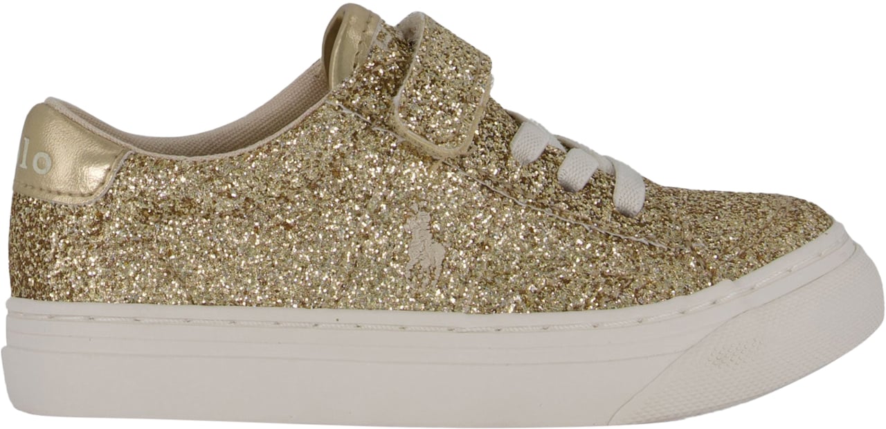 Ralph Lauren Ralph Lauren Ryley Meisjes Sneakers In Goud Metallic