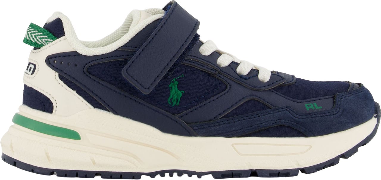 Ralph Lauren Trackster 275 Jongens Sneakers In Navy Blauw