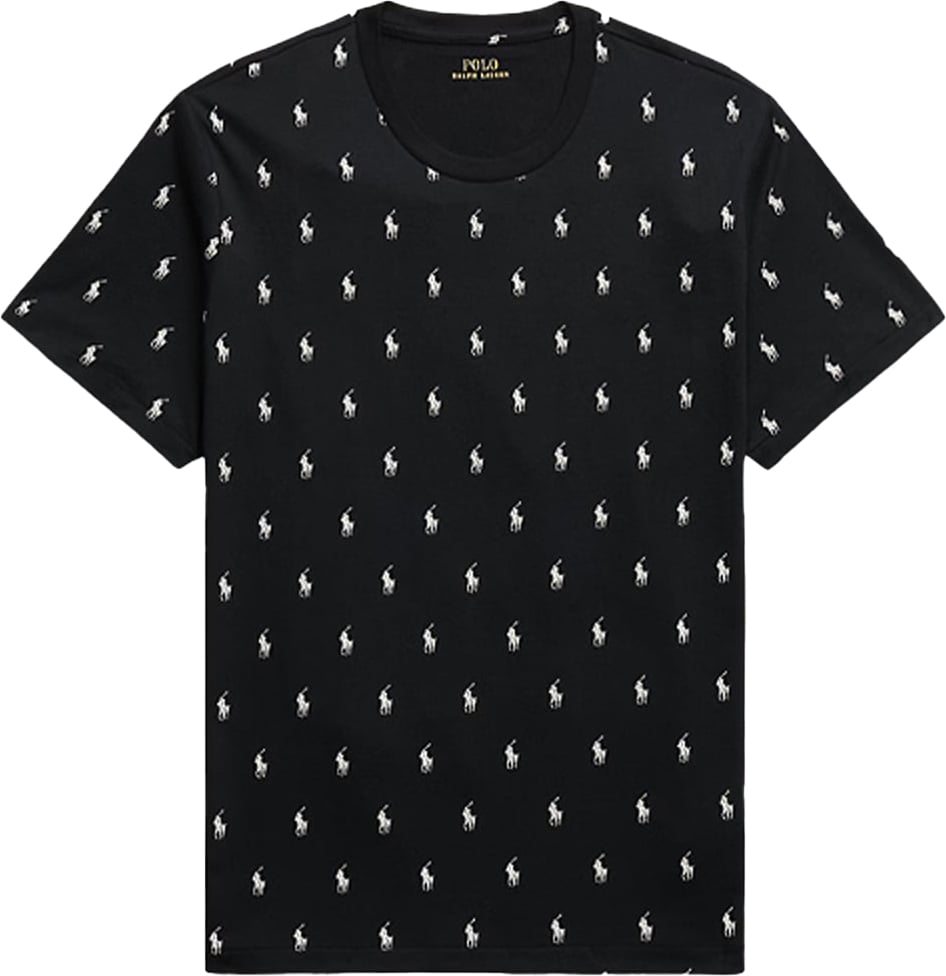 Ralph Lauren T-Shirt Pj Multilogo Nera Zwart