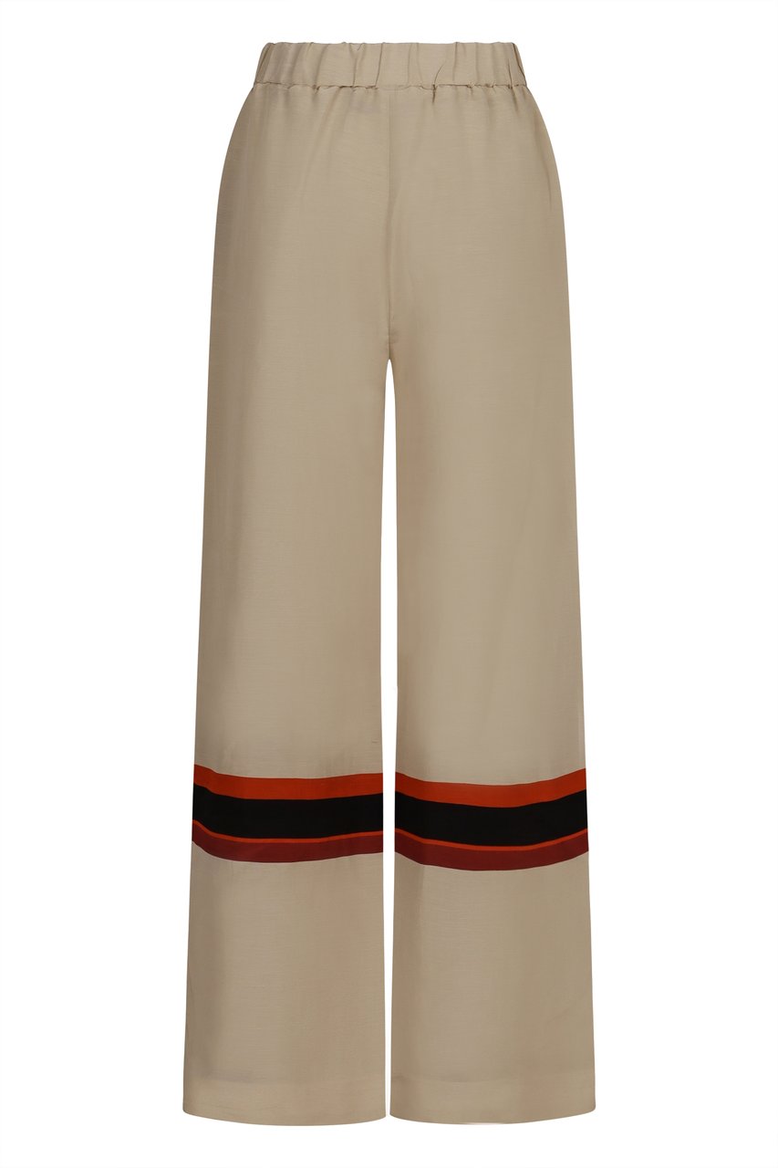 Raquel Diniz Linen and silk trousers Neutraal
