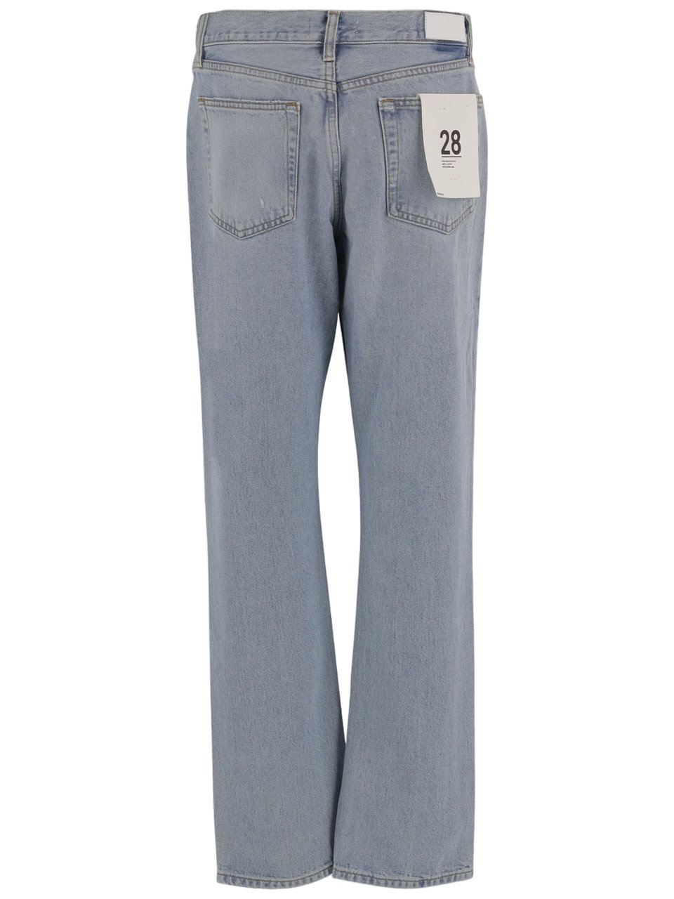 Re-Done Light Blue Washed Denim Jeans With Classic Five-Pocket Design Blauw