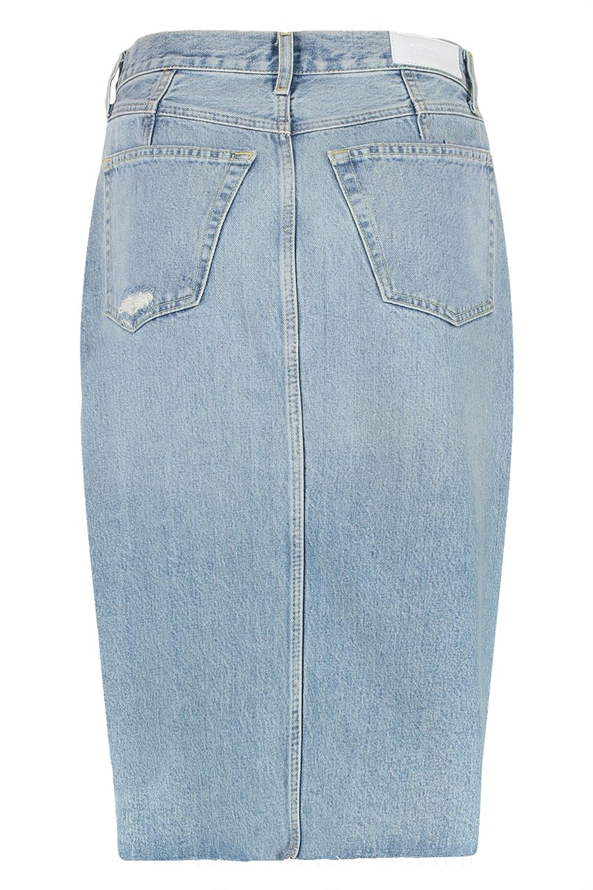 Re-Done Denim skirt Blauw