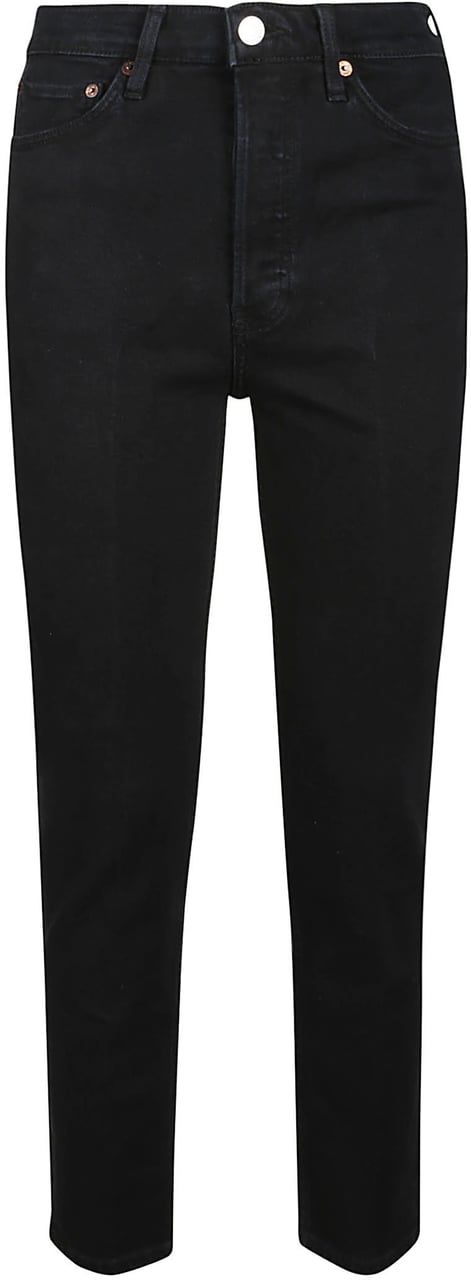 Re-Done 90s High Rise Ankle Crop Jeans Black Zwart