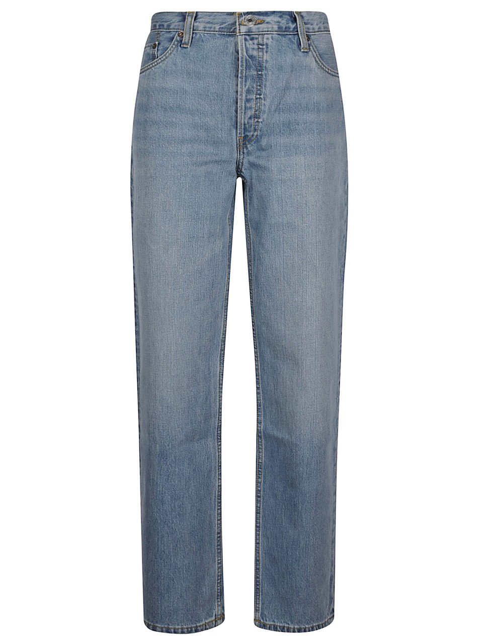 Re-Done Loose Long Light Wash Jeans Blauw